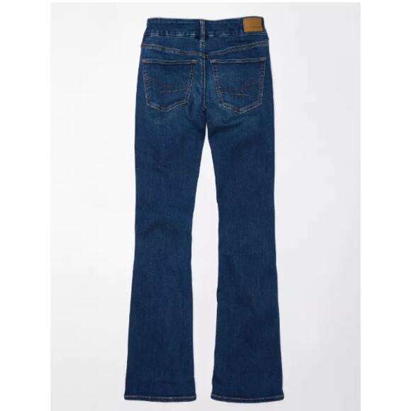 American Eagle Jeans 12 Curvy Lowrise Kick Bootcut Next Level Blue Denim NEW - Picture 4 of 10